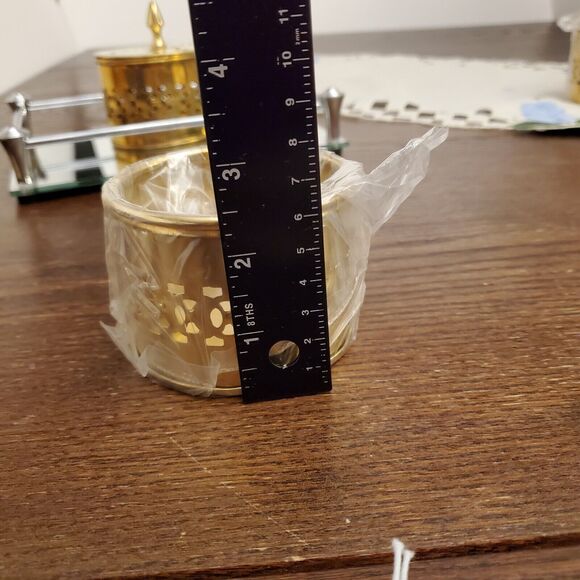 Vintage 3 Brass Footed Pierced Hinged Trinket /Altar Box NIB Made In India Set - Picture 14 of 16